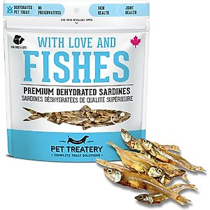 The Granville Island Pet Treatery 'All of a Sardine I was Hungry Dehydrated Sardine Dog & Cat Treats, 1.76-oz bag