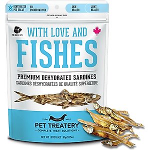 The Granville Island Pet Treatery 'With Love & Fishes Dehydrated Sardine Dog & Cat Treats, 3.17-oz bag