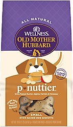 Old Mother Hubbard by Wellness Classic P-Nuttier Natural Small Oven-Baked Biscuits Dog Treats, 20-oz bag