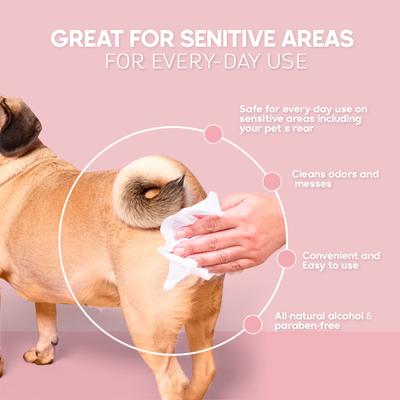Show full view: Precious Tails Extra Gentle Dog Grooming Wipes, Unscented, 110 count slide 5 of 8
