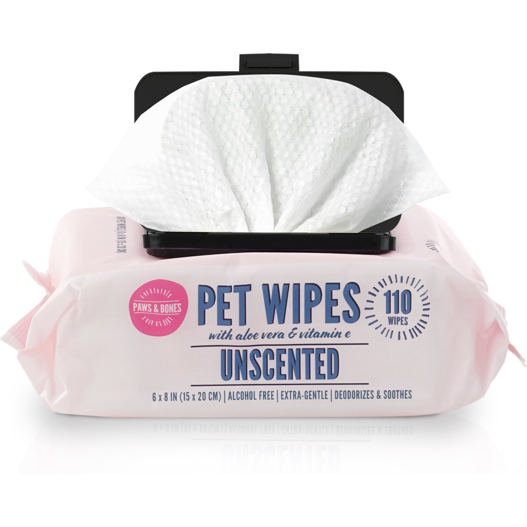 Precious Tails Extra Gentle Dog Grooming Wipes, Unscented, 110 count