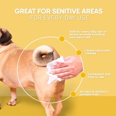 Show full view: Precious Tails Extra Gentle Dog Grooming Wipes, Vanille Scented, 110 count slide 6 of 9
