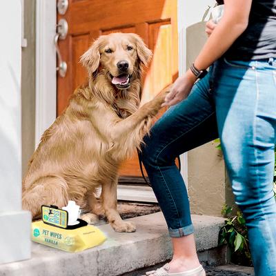Show full view: Precious Tails Extra Gentle Dog Grooming Wipes, Vanille Scented, 110 count slide 3 of 9