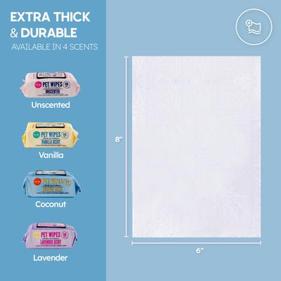 Show full view: Precious Tails Extra Gentle Dog Grooming Wipes, Coconut Scented, 110 count slide 8 of 8