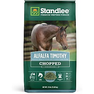 Standlee Premium Western Forage Alfalfa/Timothy Chopped Hay Horse Feed, 35-lb bag