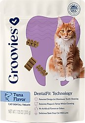 Groovies Tuna Flavor Dental Cat Chews, 7.05-oz bag slide 1 of 7