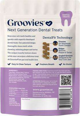 Show full view: Groovies Tuna Flavor Dental Cat Chews, 1.76-oz bag slide 3 of 10