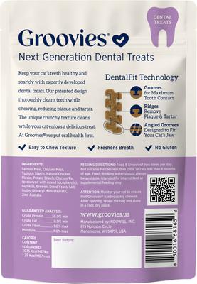 Show full view: Groovies Salmon Flavor Dental Cat Chews, 7.05-oz bag slide 3 of 10