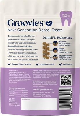 Show full view: Groovies Salmon Flavor Dental Cat Chews, 1.76-oz bag slide 3 of 10