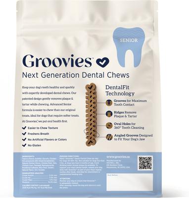 Show full view: Groovies Senior X-Large Chicken Flavor Dental Dog Chews, 18 count slide 3 of 10
