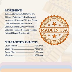 Groovies Original Large Chicken Flavor Dental Dog Chews, 6 count slide 2 of 7