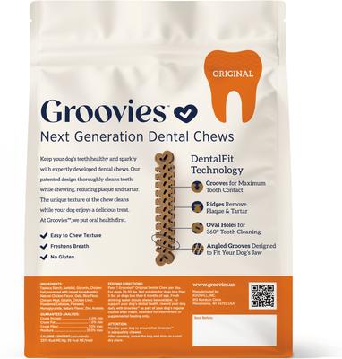 Show full view: Groovies Original Large Chicken Flavor Dental Dog Chews, 6 count slide 3 of 10