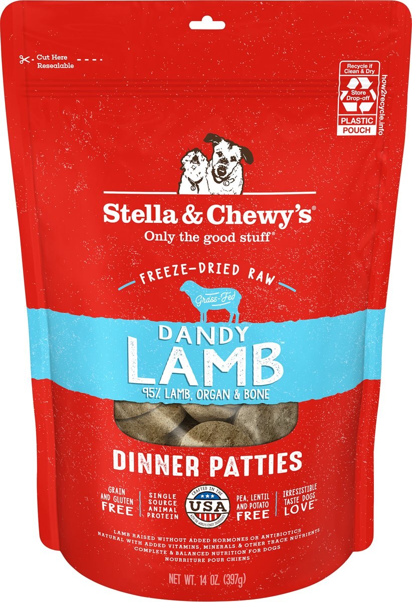 Stella & Chewy's Dandy Lamb Dinner Patties Raw Frozen Dog Food
