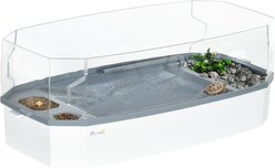 PawHut Three-Layer Filtration & Water Circulation Turtle Habitat