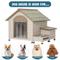 Show in main carousel: Cesicia Outdoor Wooden Dog House with Storage & Bowls, Cream slide 4 of 7