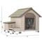 Show in main carousel: Cesicia Outdoor Wooden Dog House with Storage & Bowls, Cream slide 7 of 7