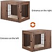 Show in main carousel: Unipaws Furniture Style Dog Crate, Walnut, 38.5- in wide slide 6 of 9