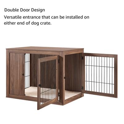Show full view: Unipaws Furniture Style Dog Crate, Walnut, 38.5- in wide slide 5 of 9