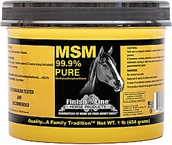 Finish Line MSM Joint Support Powder Horse Supplement, 1-lb tub