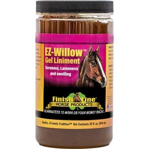 Finish Line EZ Willow Gel Liniment Supplement for Horses, 32-oz jar