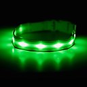 Blazin LED USB Rechargeable Nylon Dog Collar, Green, Medium: 13.8 to 19.7-in neck, 1-in wide