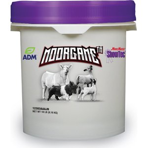 ADM MoorMan's ShowTec MoorGame Swine, Goat, Sheep, & Cattle Powder Supplement, 18-lb pail