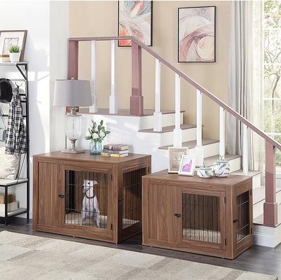 Show full view: Unipaws Furniture Style Dog Crate, Walnut, 38.5- in wide slide 2 of 9