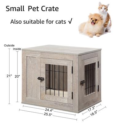 Show full view: Unipaws Wooden Wire Furniture Style Dog Crate, 22.9-in wide slide 7 of 9