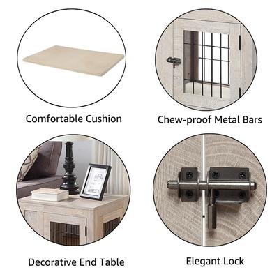 Show full view: Unipaws Wooden Wire Furniture Style Dog Crate, 22.9-in wide slide 6 of 9