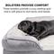 Show in main carousel: FurHaven Velvet Waves Perfect Comfort Cooling Gel Bolster Cat & Dog Bed with Removable Cover, Granite Gray, Medium slide 5 of 10