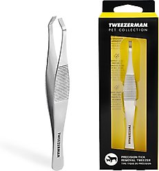 Tweezerman Stainless Steel Portable Tick Removal Tweezer for Pets