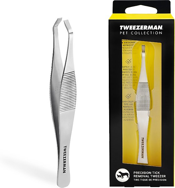 Show full view: Tweezerman Stainless Steel Portable Tick Removal Tweezer for Pets slide 1 of 10