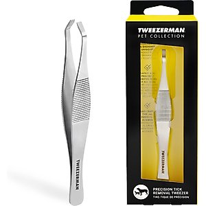 Tweezerman Stainless Steel Portable Tick Removal Tweezer for Pets