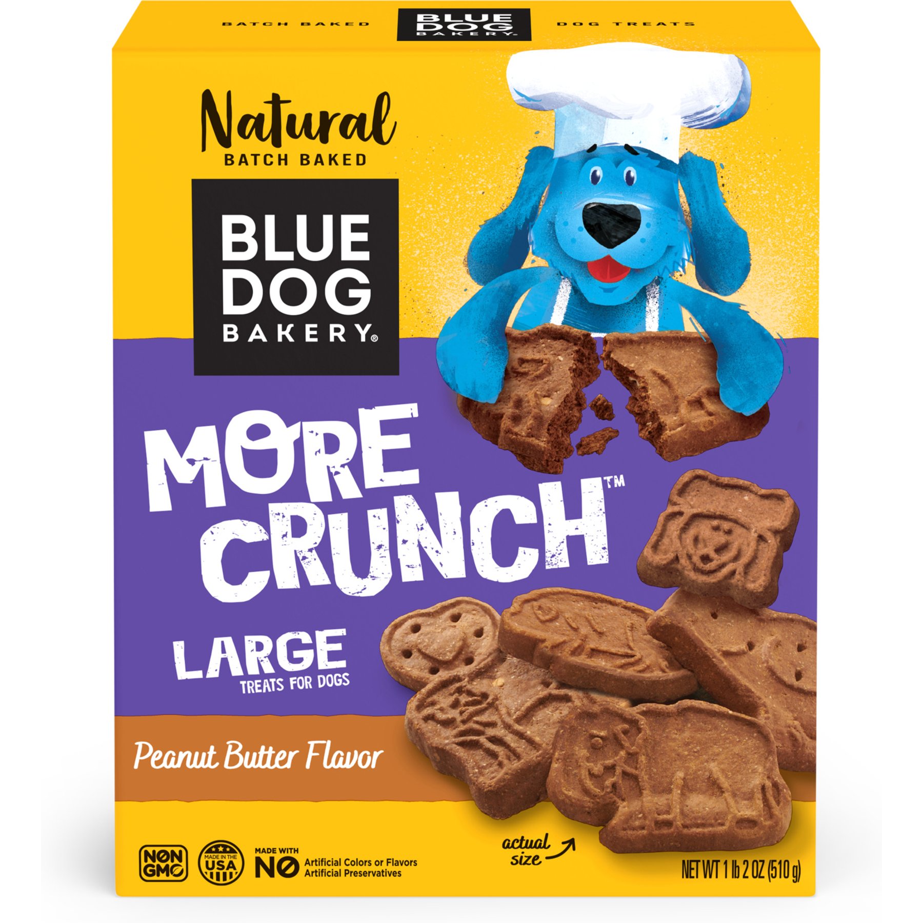 Blue Dog Bakery More Crunch Peanut Butter Dog Treats, 18-oz box