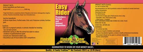 Show full view: Finish Line Easy Rider Horse Supplement, 128-fl oz bottle slide 2 of 4