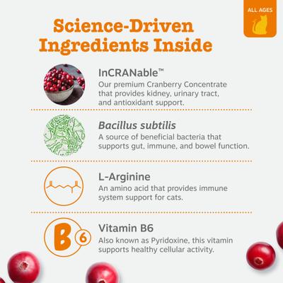 Show full view: Zesty Paws Urinary Mousse Chicken Flavored Lickable Kidney Supplement for Cats, 14 count slide 4 of 7