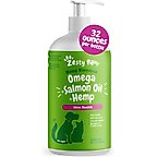 Zesty Paws Hemp Elements Omega + Salmon Oil + Hemp Liquid Skin & Coat Supplement for Dogs & Cats, 32-fl oz bottle