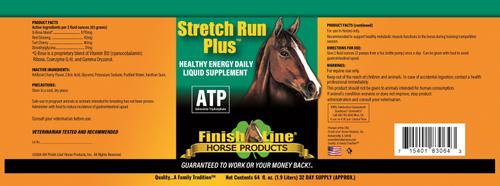 Show full view: Finish Line Stretch Run Plus Endurance & Recovery Liquid Horse Supplement, 64-fl oz bottle slide 2 of 2