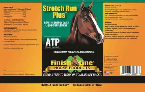 Show full view: Finish Line Stretch Run Plus Endurance & Recovery Liquid Horse Supplement, 30-fl oz bottle slide 2 of 2