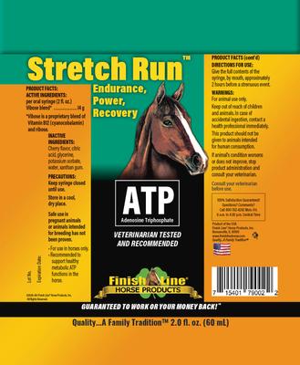 Show full view: Finish Line Stretch Run Endurance & Recovery Paste Horse Supplement, 2-oz syringe slide 2 of 3