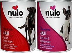 Nulo Lamb & Lentils Recipe + Freestyle Beef, Peas & Carrot Recipe Canned Dog Food