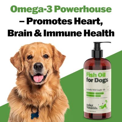 Show full view: Deley Naturals Fish Oil Dog Supplement, 32-fl oz bottle slide 5 of 10