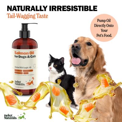 Show full view: Deley Naturals Wild Alaskan Salmon Oil + for Dogs & Cats, 32-fl oz bottle slide 7 of 11