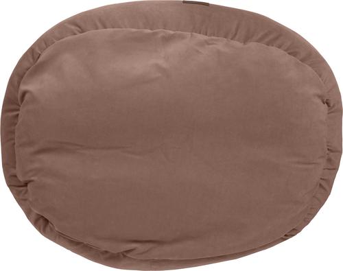 Show full view: Carolina Pet Microfiber & Tipped Berber Comfy Cup Bolster Dog Bed with Removable Cover, Chocolate, Large slide 5 of 10