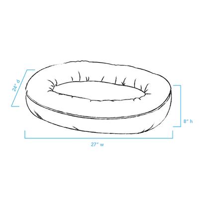 Show full view: Carolina Pet Microfiber & Tipped Berber Comfy Cup Bolster Dog Bed with Removable Cover, Sage, Small slide 8 of 10