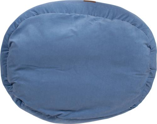 Show full view: Carolina Pet Microfiber & Tipped Berber Comfy Cup Bolster Dog Bed with Removable Cover, Blue, Large slide 5 of 10