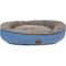 Show in main carousel: Carolina Pet Microfiber & Tipped Berber Comfy Cup Bolster Dog Bed with Removable Cover, Blue, Large slide 1 of 10