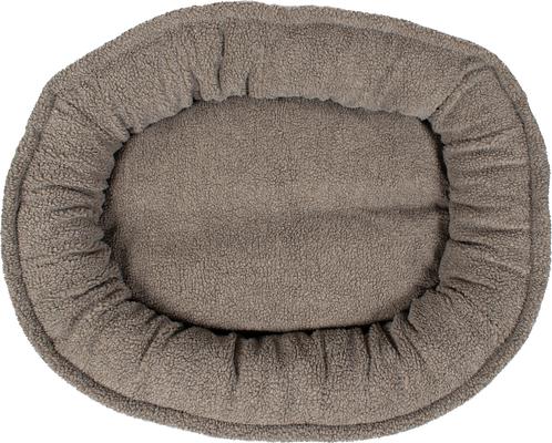 Show full view: Carolina Pet Microfiber & Tipped Berber Comfy Cup Bolster Dog Bed with Removable Cover, Blue, Medium slide 4 of 10