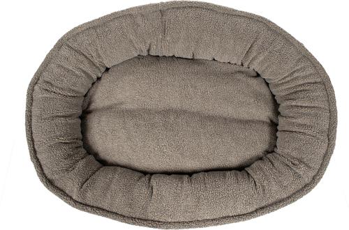 Show full view: Carolina Pet Microfiber & Tipped Berber Comfy Cup Bolster Dog Bed with Removable Cover, Sage, Large slide 4 of 10