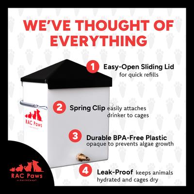 Show full view: RAC Paws by RentACoop Small Pet Brass Nipple Drinker, 64oz slide 3 of 8